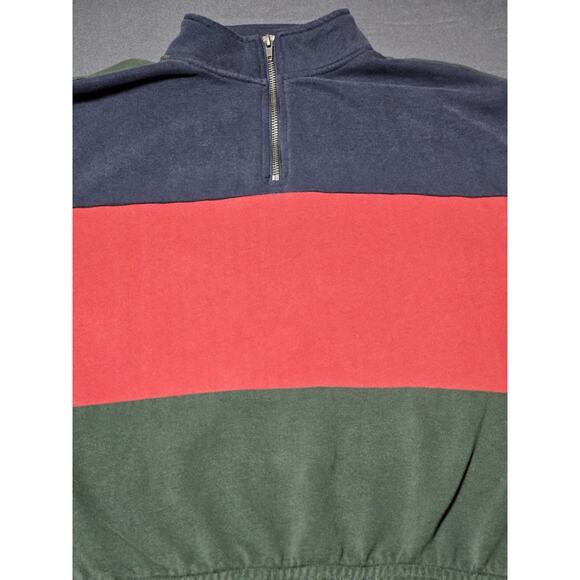 L.A.Hearts Sweater Womens Medium Color Block Qtr Zip Pullover Long Sleeve Rugby - Picture 2 of 9